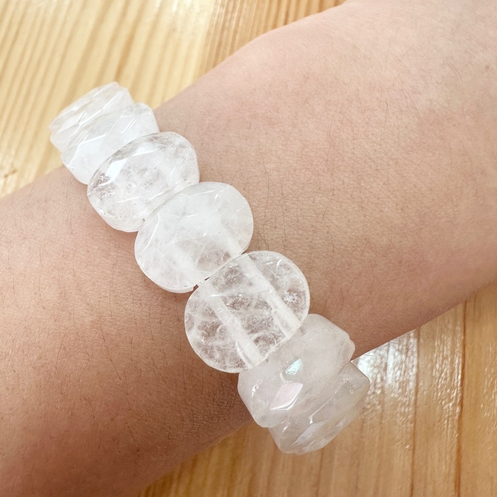 6.75 in Snow Phantom Quartz Bracelet